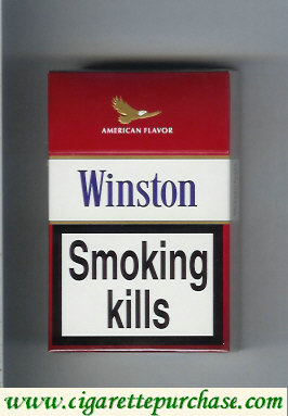Winston American Flavor Classic Red cigarettes hard box